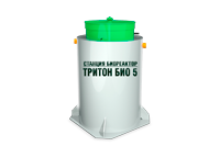 Вариант монтажа Станции Биореактор Тритон БИО - Самотечный сброс на инфильтрационное поле через инфильтратор Вариант монтажа Станции Биореактор Тритон БИО - Самотечный сброс на инфильтрационное поле через инфильтратор
